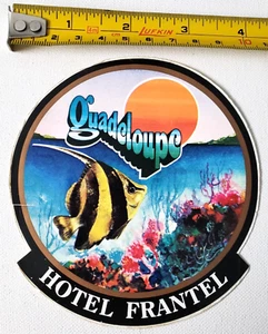 Vintage GUADELOUPE HOTEL FRANTEL Sticker NOS Authentic - Bild 1 von 3