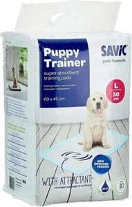 Savic Pet Dog Puppy Pads Training Floor Toilet Mats Large Pack of 50 - Picture 1 of 3