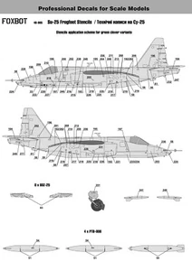 Foxbot 48-065 Schablonen für Ukranian Sukhoi Su-25 / Revell, KP, OEZ, Smer 1/48 - Bild 1 von 4