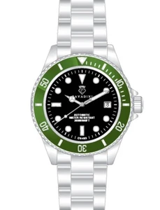 Solid Diver's Automatic Watch 30 BAR WD New Series XXL Large 45MM Black-Green - Picture 1 of 2