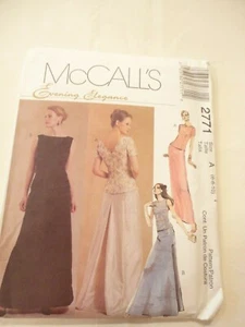 Vintage 2000 Sewing Pattern Two Piece Evening Dress Size 6-8-10- Uncut - Picture 1 of 2