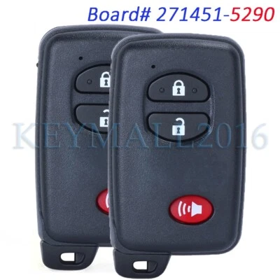 2 271451-5290 Remote Key Fob for Toyota 4Runner Prius C Prius V Venza HYQ14ACX Foto 1 de 4