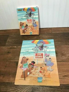 Vintage Pound Puppies 63 Piece Jigsaw Puzzle, 1986 Tonka, Complete, Beach Ocean - Picture 1 of 10