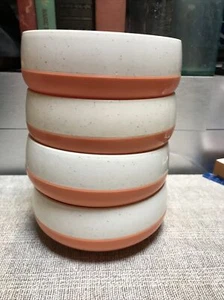 Vintage VACRON Ciotole Sottovuoto Cereali Zuppa Bopp-Decker Set di 4 Arancia Pesca - Foto 1 di 5