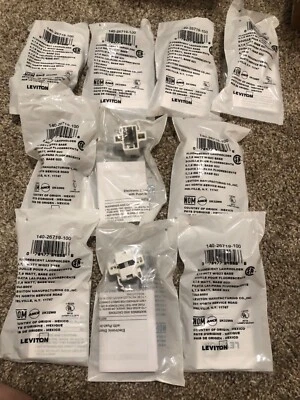 10 Leviton Compact Fluorescent Lamp Holders CFL Light Socket Snap-In Bulk 26719 - Image 1 of 2