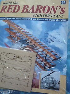 BUILD THE RED BARON'S FIGHTER PLANE FOKKER DR1  HACHETTE  ISSUE 69  NEW SEALED