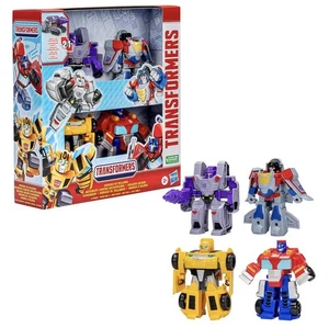 Transformers Heroes vs Villains 4 Pack Bumblebee Optimus Prime Megatron New Toy - Picture 1 of 5