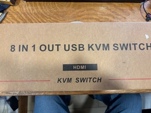 MT-VIKI 8 Port HDMI KVM Switch 4K@30HZ USB2.0 8 in 1 Out Switcher 1U Rack Mount - Picture 1 of 4