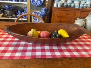 Antique Oval Wood Dough Bowl (19 3/4 long) - Picture 1 of 3