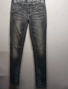 MEK DENIM Dortmund Cigarette Jeans Medium-Grey Farbe Distressed Größe 26x34 - Bild 1 von 5