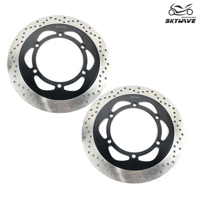 Pair Round Front Brake Rotors for HONDA ST 1100 ST1100 Pan European 1990 91-02 - Image 1 of 4