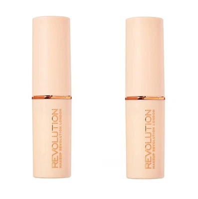 Pack of 2 Makeup Revolution Beauty Fast Base Stick Foundation, F3 - Image 1 of 4