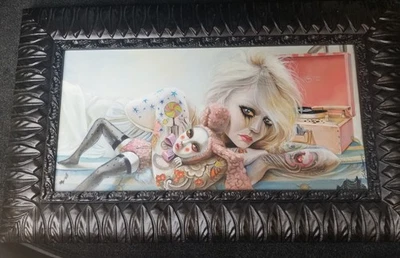 LESLIE DITTO "Tears of a Dreamer" original framed oil painting + Mark Ryden card - Image 1 of 4