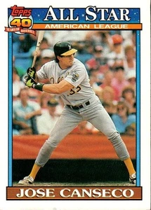1991 Topps - All-Star Jose Canseco #390 Operation Desert Shield - Bild 1 von 2