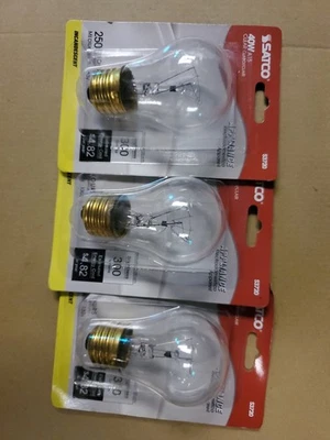 Satco S3720 Clear 2700K A15 Long-Life Appliance Light Bulb 40W (3 Counts) - Image 1 of 4