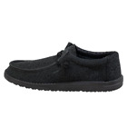 Hey Dude Men's Wally Sox Micro Total Black | Men's Lace Up Loafers | Men s Shoes