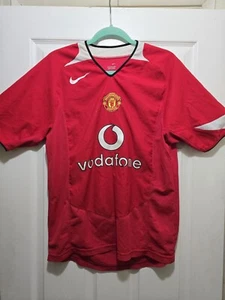 Nike Manchester United Vodafone Football Home Shirt Jersey Red Size Small 03/04 - Picture 1 of 5