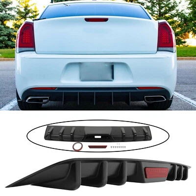 Difusor de parachoques trasero de coche 6 aletas ala de tiburón barbilla labio para Chrysler 300 300C 300M Foto 1 de 4