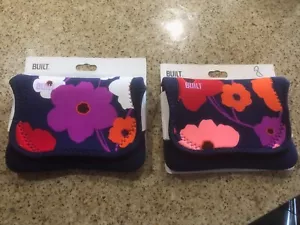 Built Neoprene E-Reader Tablet Envelope 6" Navy with Flowers NEW in PACKAGE #1#2 - Picture 1 of 4