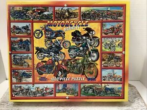 Motorcycle Madness White Mountain Puzzle 1000 Piece Jigsaw Puzzle-PRE-OWNED