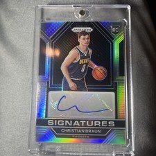 2022-23 Panini Prizm Christian Braun Silver Prizm Auto Rookie Signatures RC