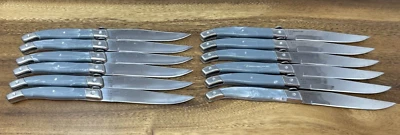 "Juego de 12 cuchillos para carne Wolfgang Puck estilo mármol mango 4-1/2""" Foto 1 de 4