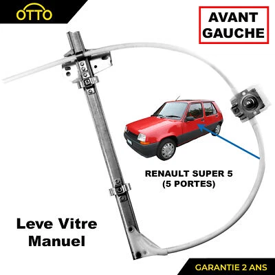 PARTSLINE Mecanisme Leve Vitre Manuel Avant Gauche pour RENAULT EXPRESS SUPER 5 7700762671