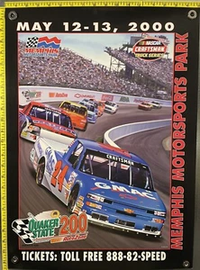 2000 NASCAR Craftsman Truck Quaker State 200 Memphis Motorsport Original Poster - Picture 1 of 6