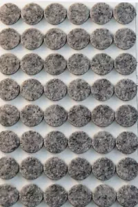 48 Pieces Grey Self Adhesive Felt Bumpers - Picture 1 of 7