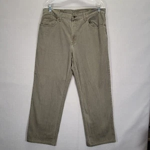 Vintage LL Bean Jeans Mens Sz 36x29 Actual 35X 29 Straight Leg Green Faded 90s - Picture 1 of 14