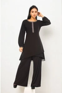 LA KASHA | Women's Tunic Kurti Set – Soft Poly Crepe with U-Neck - Picture 1 of 4
