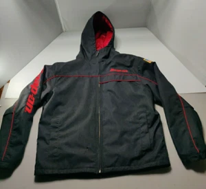 Snap-on Tools Insulated Hooded Black Heavy Pacer Jacket Work Coat *Holes Size XL - Picture 1 of 20