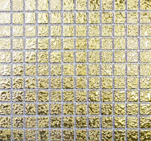 Hammered Gold Mosaic Tiles Wall Toilet Sauna Kitchen 18-0707_B 1 Matte - Picture 1 of 6