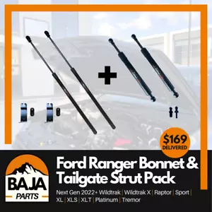 Ford Ranger Raptor Next Gen Bonnet and Tailgate Strut pack 2022+ - Picture 1 of 10