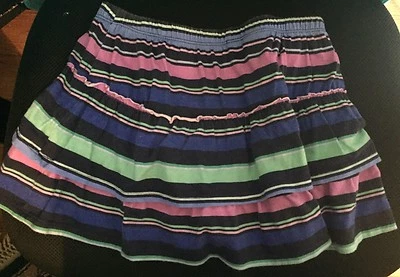 Falda de punto a rayas Circo grande (10-12) para niñas - púrpura, azul, verde Foto 1 de 2