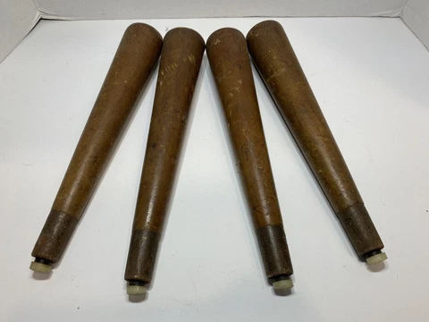 Vintage Set Of 4 Mid Century MCM 10” Wood Furniture Legs Cover