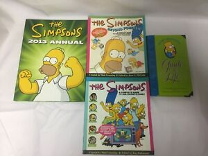 4x The Simpsons Books 2013 Annual Complete Guide Bart's Guide To Life