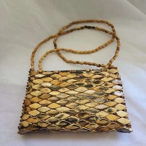 7 1/2"x 5" HOLZ HANDGEFERTIGTE HANDTASCHE/HANDTASCHE - Bild 1 von 18