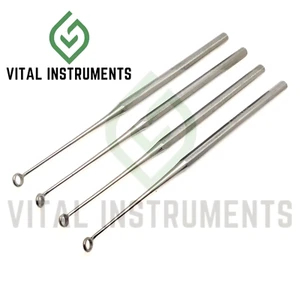 4 Pcs Buck Ear Curettes #5 Blunt Angled 5-1/2" ENT Surgical Instruments - Picture 1 of 1