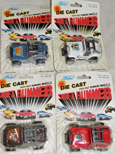 Lot 4 Vintage FAIE Swift Runner Die Cast JEEPS 1:64 NOS NEW - SEALED - Picture 1 of 3