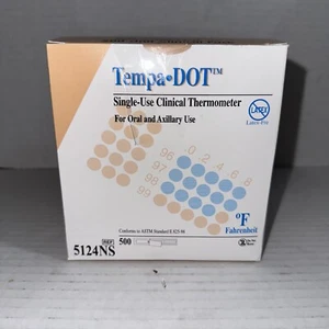 500 Quantity 3M Tempa Dot 5124NS Fahrenheit Single-Use Clinical Thermometers - Picture 1 of 3