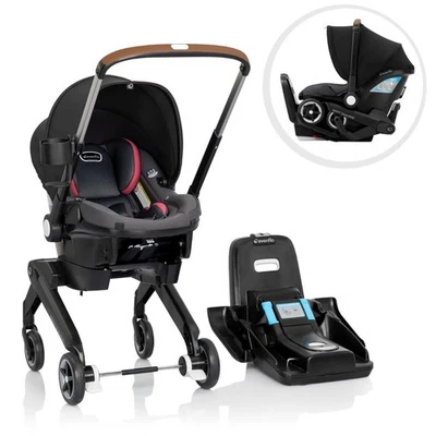 Combo de asiento de coche y cochecito infantil Evenflo Shyft DualRide rosa leer descripción Foto 1 de 4