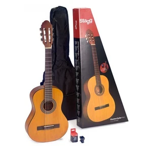 Stagg C430 3/4 Size Classical Guitar w/ Bag & Tuner, Natural (NEW) - Picture 1 of 1