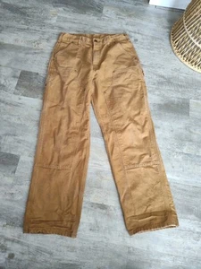 Carhartt Doppio Ginocchio B136 Originale Loose Fit Uomo 31x30 Abbigliamento da Lavoro Falegname - Foto 1 di 19