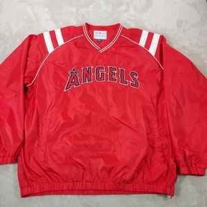 GIII Apparel Mens Windbreaker XLarge Anaheim Angels Pullover V Neck Pockets MLB - Picture 1 of 14