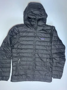 Chaqueta con Capucha Patagonia MicroPuff Aislada Plumón de Ganso Negra Para Hombre S *Pequeña rasgadura* - Imagen 1 de 14