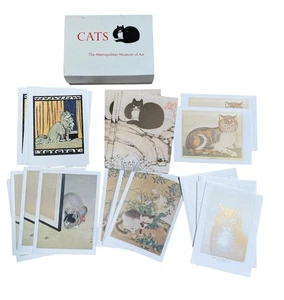 The Metropolitan Museum of Art Cats Notecards (Partial) 22 Cards/Envelopes Vtg - Picture 1 of 11
