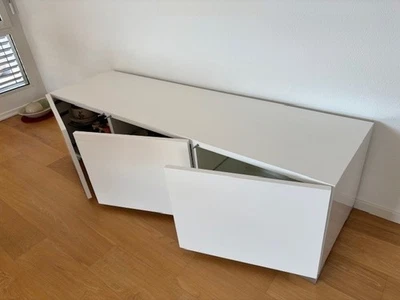 Sideboard 1a Zustand, modern/zeitlos, weiss, Hochglanz - Bild 1 von 4