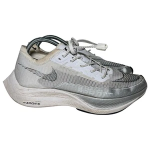 Nike ZoomX Vaporfly NEXT% 2 White Running Shoes Men’s 8 CU4123-100 w/ Lace Locks - Picture 1 of 16