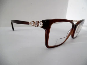 Swarovski Brille Braun & Silber Oval Verziert SK 5442 050 54 14 140 - Bild 1 von 3